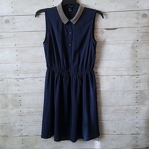 Forever 21 Navy above the Knee Dress